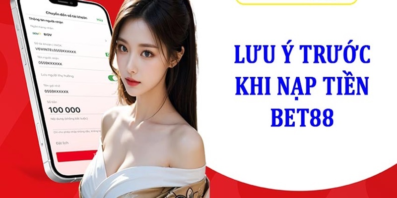 Một số lưu ý quan trọng khi người chơi nạp tiền Bet88